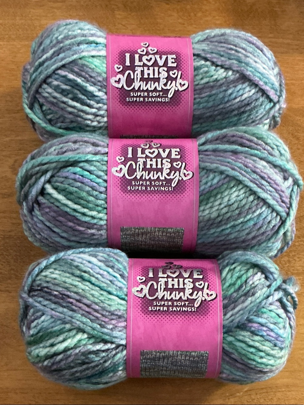 Hobby Lobby I Love This Chunky Yarn - Herb Garden #134 (Lot of 3)
